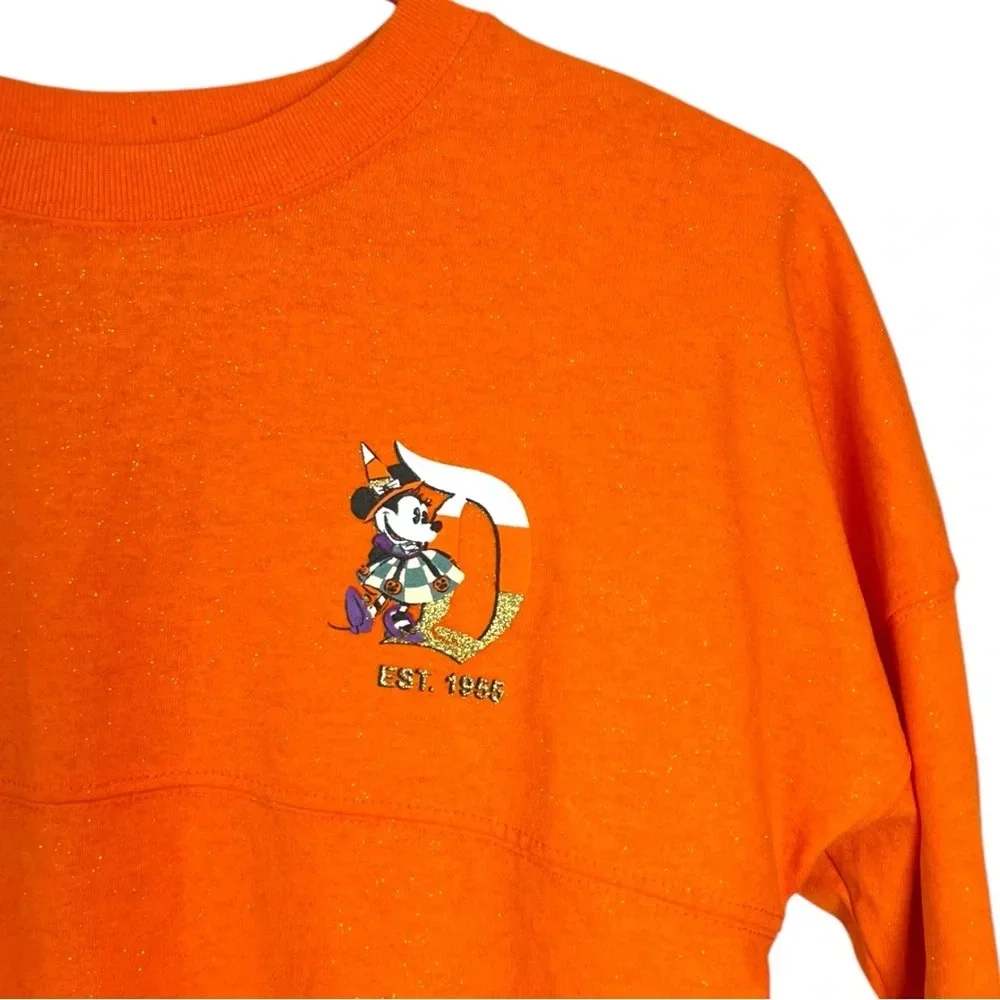 Disneyland Mickey Minnie Mouse Candy Treats Halloween Spirit Jersey Glitter Kids
